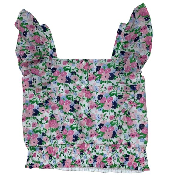 Janie And Jack 2 Piece Skirt Set 7 Years Floral Chiffon Ruffles Coastal Resort - Picture 7 of 11